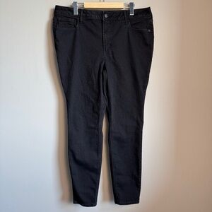 Old Navy High Rise Rockstar Women's Super Skinny Jeans Black Size 16 Stretchy‎